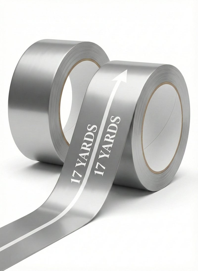 AKSONZ Pack of 4 Silver Duct Tape (2 Inch x 17 Yards) Heavy Duty Waterproof Adhesive Tape for Packing, DIY Repairs, Home & Office Multi purpose Strong Grey Cloth Tape - Image 2